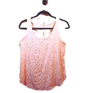 CANDIE'S Sequin Racerback Tank Light Shell Pink with Zip Woman's Size Med - EUC